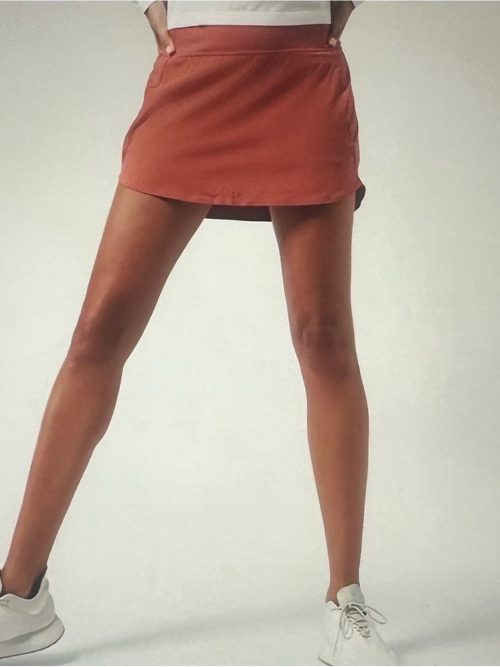 Athleta Run With It 14" Skort — Size Large | Terracotta